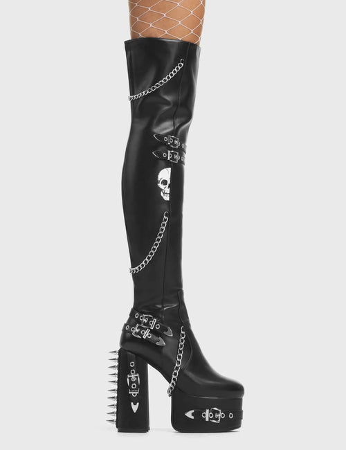 Lamoda Scream Platform Thigh High Boots