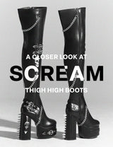 Lamoda Scream Wide Calf Platform Thigh High Boots, view 5