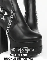 Lamoda Scream Wide Calf Platform Thigh High Boots, view 6