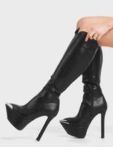 Lamoda Seal My Fate Platform Knee High Boots, view 2