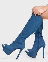 Lamoda Seal My Fate Platform Knee High Boots, view 2