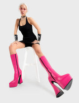 Lamoda Sketchy Platform Calf Boots, view 3