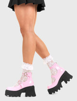 Lamoda Slow Jamz Chunky Platform Ankle Boots, view 3