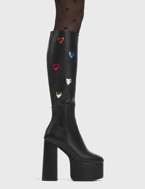 Lamoda Love Song Platform Knee High Boots