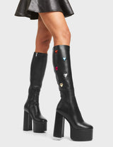 Lamoda Love Song Platform Knee High Boots, view 2