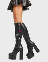 Lamoda Love Song Platform Knee High Boots, view 4