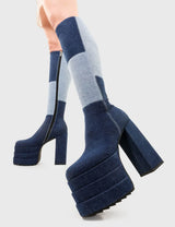 Lamoda Talk Of The Town Platform Knee High Boots, view 4