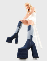 Lamoda Talk Of The Town Platform Knee High Boots, view 5