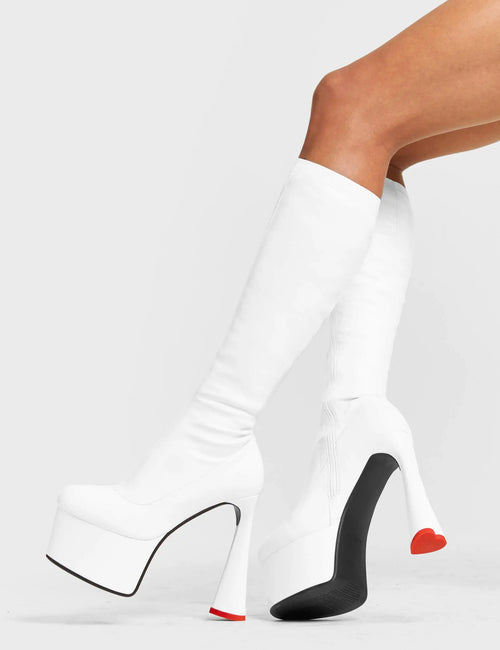 Lamoda Talk Platform Knee High Boots