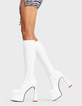 Lamoda Talk Platform Knee High Boots, view 3