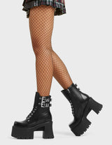 Lamoda Thinking Spot Chunky Platform Ankle Boots, view 3