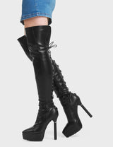 Lamoda Transmit Platform Thigh High Boots, view 3