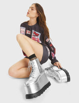 Lamoda Up In Arms Chunky Platform Ankle Boots, view 3
