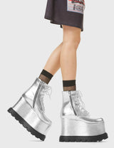 Lamoda Up In Arms Chunky Platform Ankle Boots, view 4