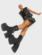 Lamoda Vibetech Chunky Platform Ankle Boots, view 2