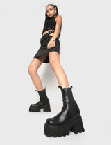 Lamoda Wipe Out Chunky Platform Ankle Boots, view 4