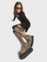Lamoda You're Wild Chunky Platform Creeper Knee High Boots, view 3