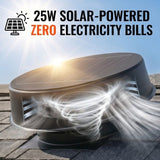 Langy Solar Lighting 12" Low Profile Solar Attic Vent Fan -25W, view 4
