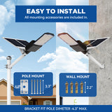 Langy Solar Lighting 1400W solar street light with pole -30,000lumens, view 5