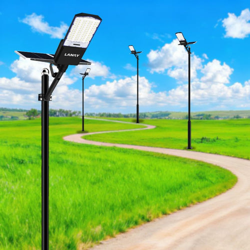 Langy Solar Lighting 1800W solar street light with 20ft /16ft pole