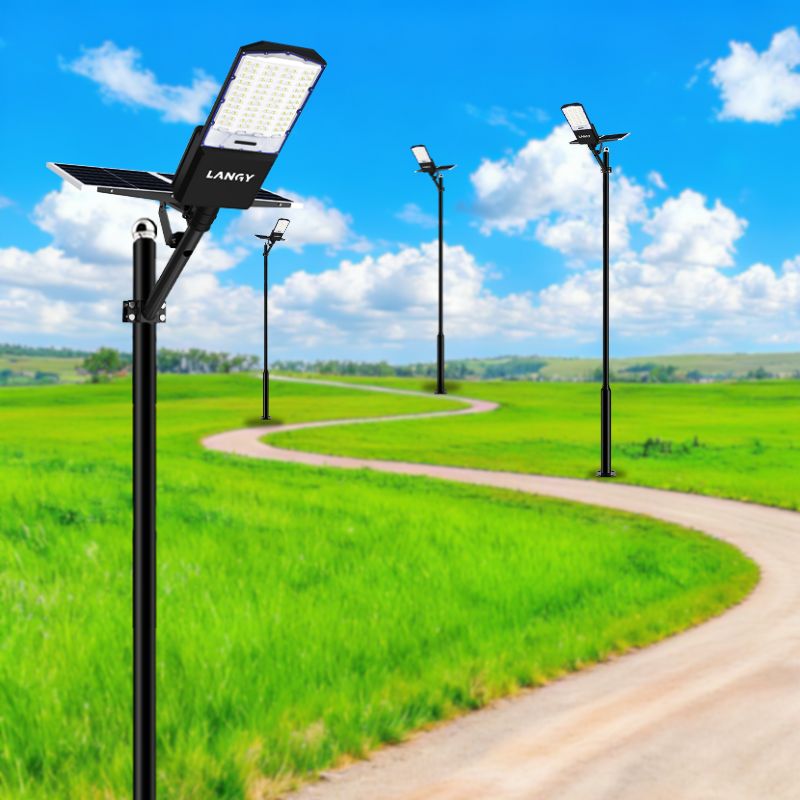 Langy Solar Lighting 1800W solar street light with 20ft /16ft pole