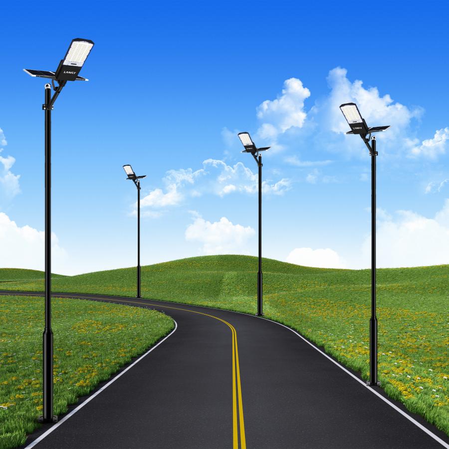 Langy Solar Lighting 1500W solar street light with 20ft /16ft pole