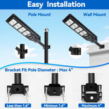 Langy Solar Lighting 200W Solar Street Light with pole 16FT/20FT, view 5