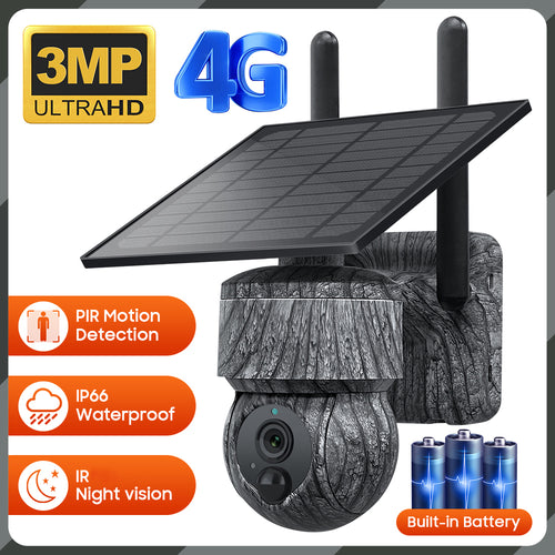 Langy Solar Lighting 2K HD 3MP  CamouflageSolar Security  Camera  wireless 4G / WIFI
