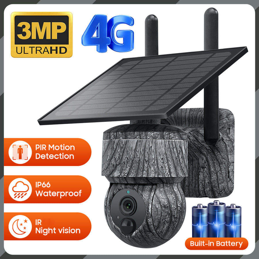 Langy Solar Lighting 2K HD 3MP CamouflageSolar Security Camera wireless 4G / WIFI