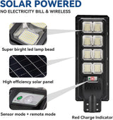 Langy Solar Lighting 3 PACK 200W solar street lights 20000 lumens, view 3