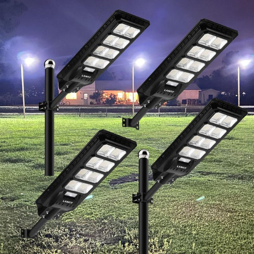 Langy Solar Lighting 4 pack 200W solar street lights 25000 lumens