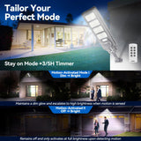 Langy Solar Lighting 4 pack 200W solar street lights 25000 lumens, view 5