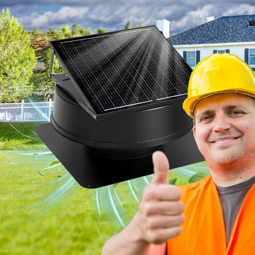 Langy Solar Lighting 12" Solar Roof Fan-55W Dual-Power