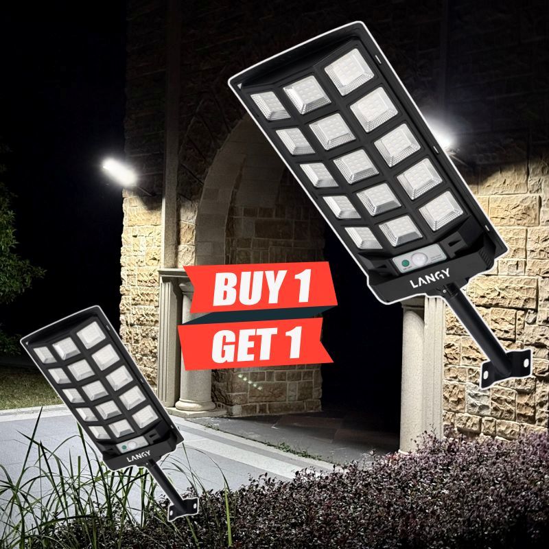 Langy Solar Lighting 70W Solar Outdoor Dusk to Dawn Lights -7000 lumens ( 1 PC )