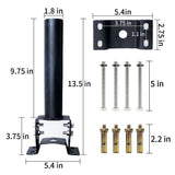 Langy Solar Lighting Adjustable bracket for solar street light -1.8" diameter, view 2