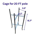 Langy Solar Lighting Ground cage for split pole, view 3