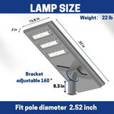 Langy Solar Lighting 150W commercial solar street light -Stay on (Grey), view 5