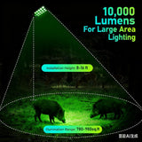 Langy Solar Lighting Solar Green Feeder Light for Hunting -10,000 lumens, view 3