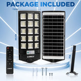 Langy Solar Lighting 60W 90W Solar Outdoor Dusk to Dawn Lights with Remote Control, view 3