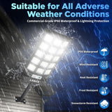 Langy Solar Lighting 60W 90W Solar Outdoor Dusk to Dawn Lights with Remote Control, view 5