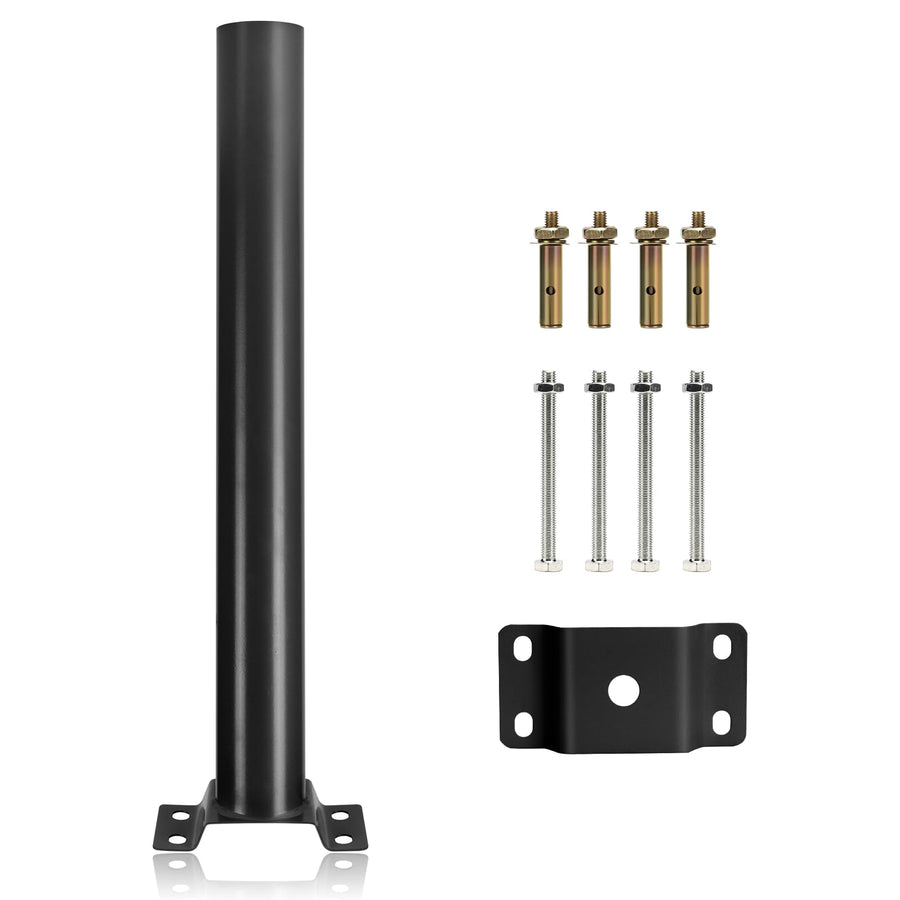Langy Solar Lighting Black Solar street light mounting bracket -2.3" Diameter
