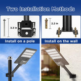 Langy Solar Lighting Black Solar street light mounting bracket -2.3" Diameter, view 2