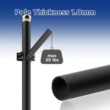 Langy Solar Lighting Black Solar street light mounting bracket -2.3" Diameter, view 6