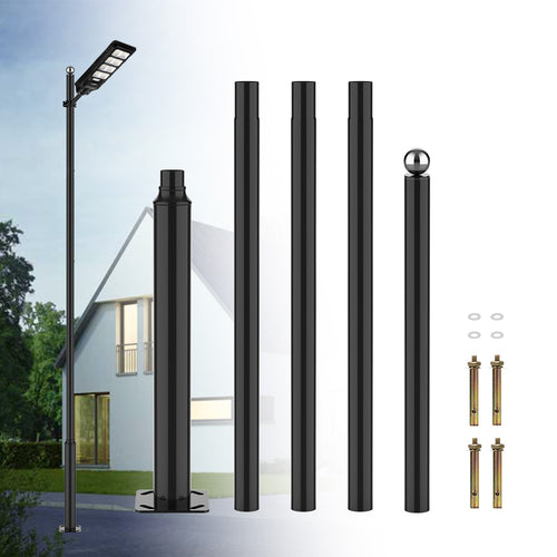 Langy Solar Lighting Solar Street Light Split Pole 13FT/16FT/20FT