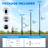 Langy Solar Lighting Solar Street Light Split Pole 13FT/16FT/20FT, view 4