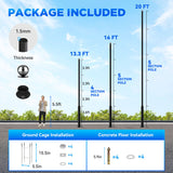 Langy Solar Lighting Solar Street Light Split Pole 13FT/16FT/20FT, view 6