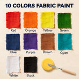 Let's Resin 10 Colors Fabric Paint, view 2