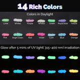 Let's Resin 14 Colors Glow in the Dark Acrylic Paint, view 3