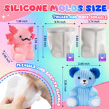 Let's Resin Bear & Axolotl Taba Squishy Molds, view 2