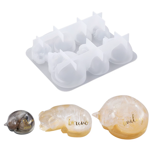 Let's Resin Sleeping Cat & Dog Resin Molds
